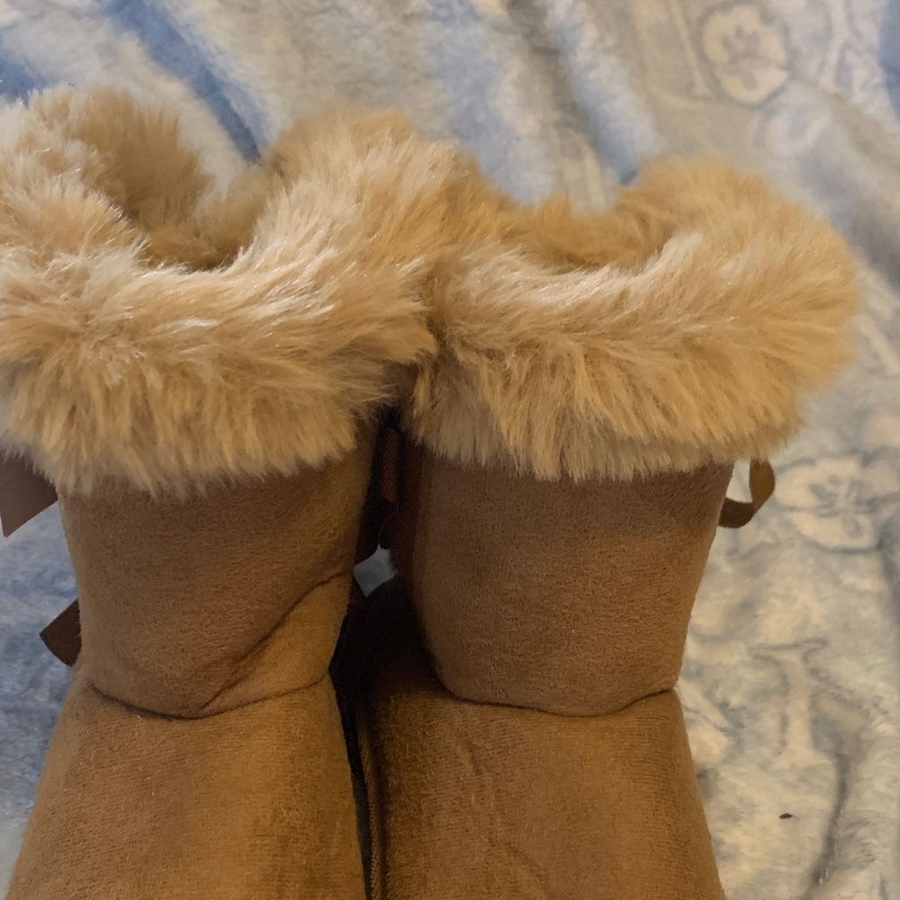 Josmo- Brown Furry Kids Boots - Picture 3 of 6